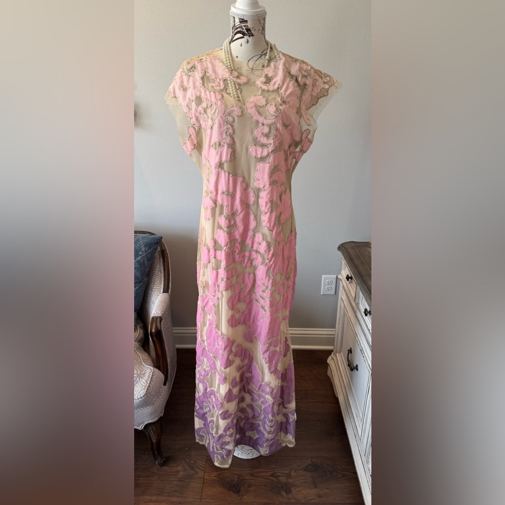 NWT Anthropology Ombré Maxi Slip Dress - Picture 3 of 16